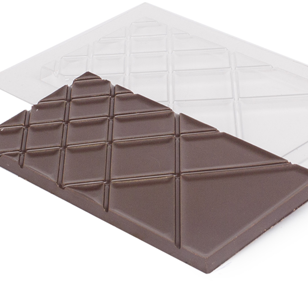 picture Rhombs, bar, 2nd version, plastic mould for chocolate