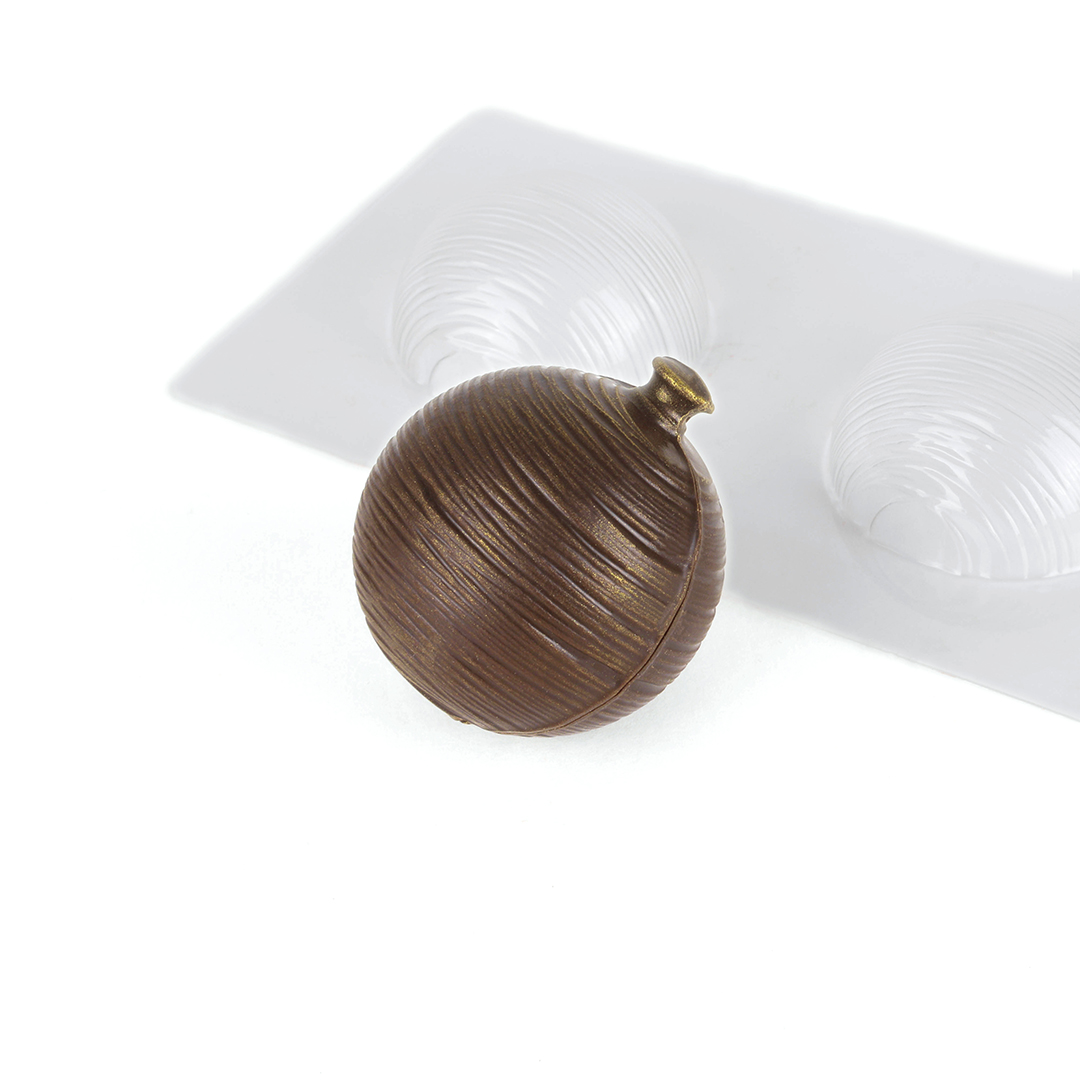 picture Christmas ball "Stripes", figurine, plastic form