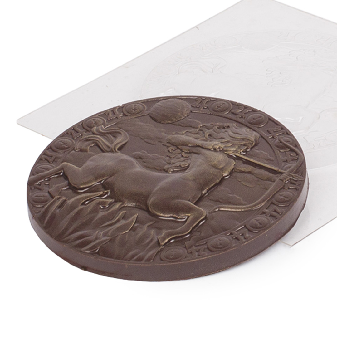 picture Sagittarius, medal, plastic mould