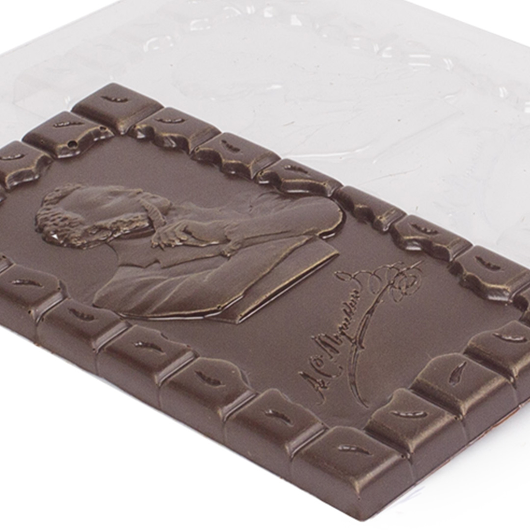 picture A.S. Pushkin, bar, plastic mould for chocolate
