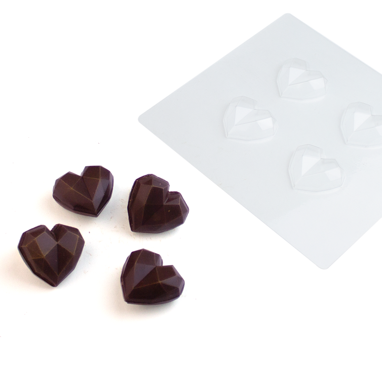 picture Faceted heart small, figure, plastic shape